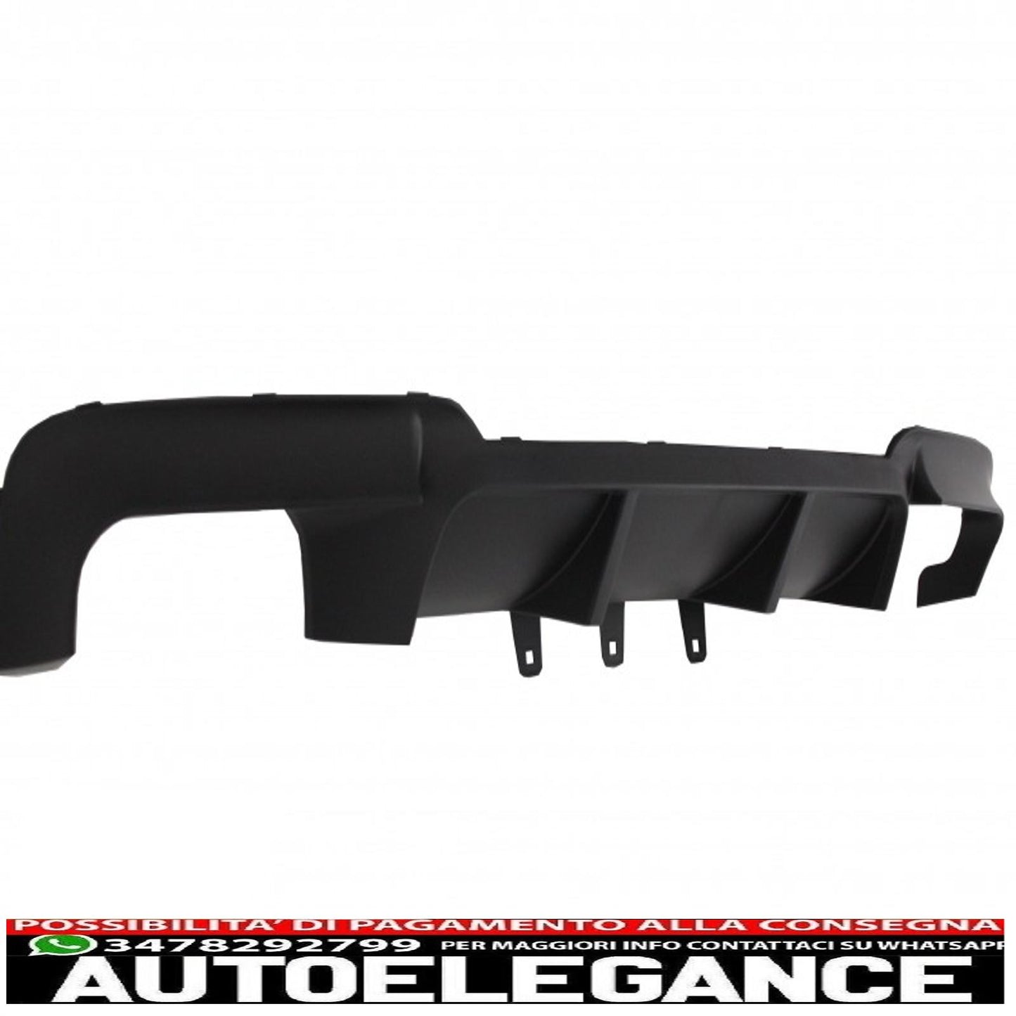 diffusore d'aria a doppia uscita adatto per bmw f10 serie 5 (2011-2017) design m-performance con terminali di scarico m-power cromati