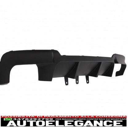 diffusore d'aria a doppia uscita adatto per bmw f10 serie 5 (2011-2017) design m-performance con terminali di scarico m-power cromati