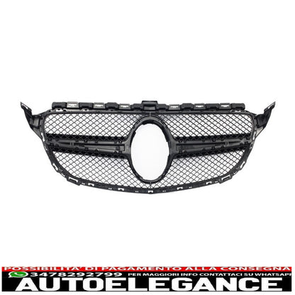 griglia anteriore adatta per mercedes classe c w205 s205 c205 a205 (2014-2018) c63 design nero