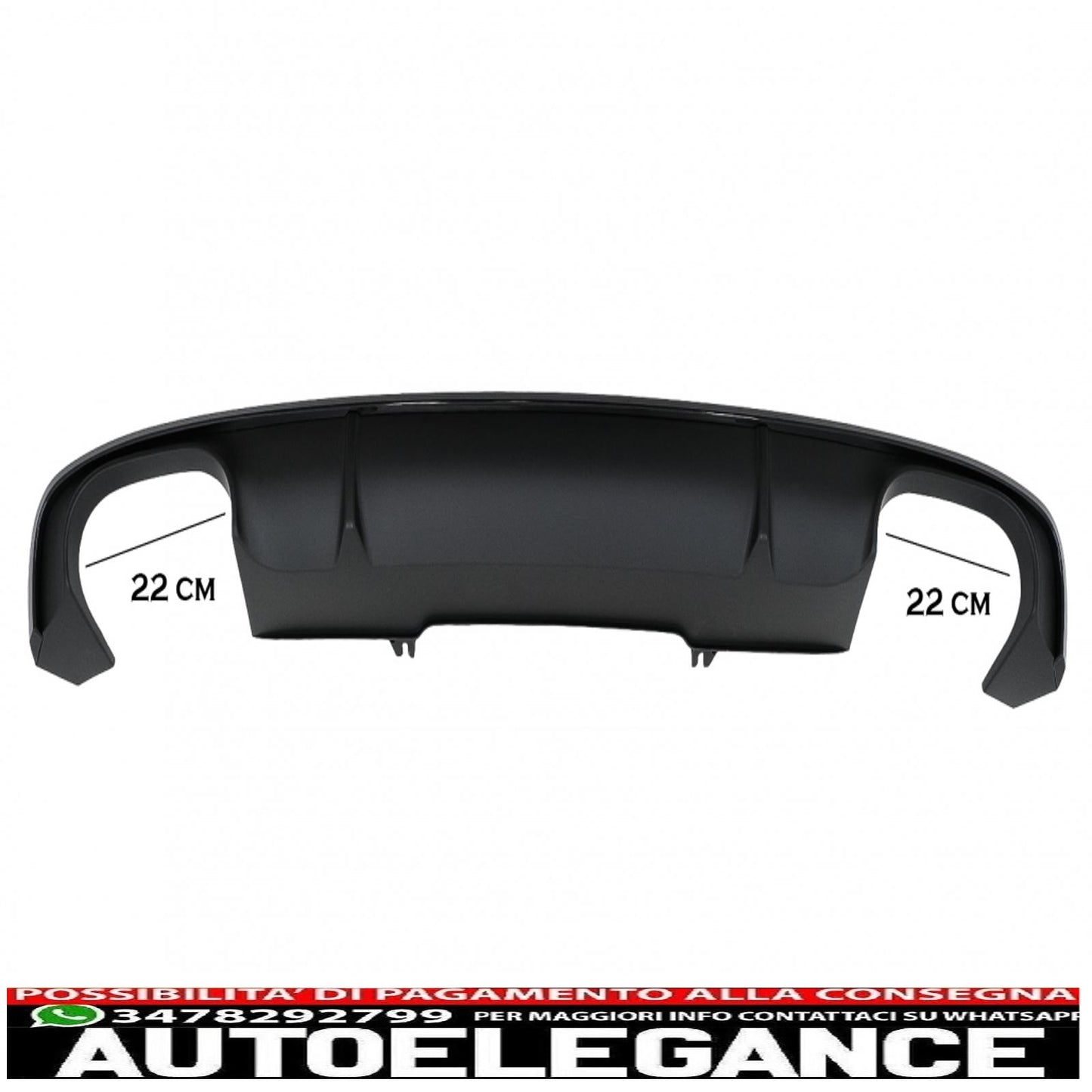 Diffusore mantovana paraurti posteriore adatto per audi a4 b9 8w berlina avant (2016-2018) nero s4 design per s-line
