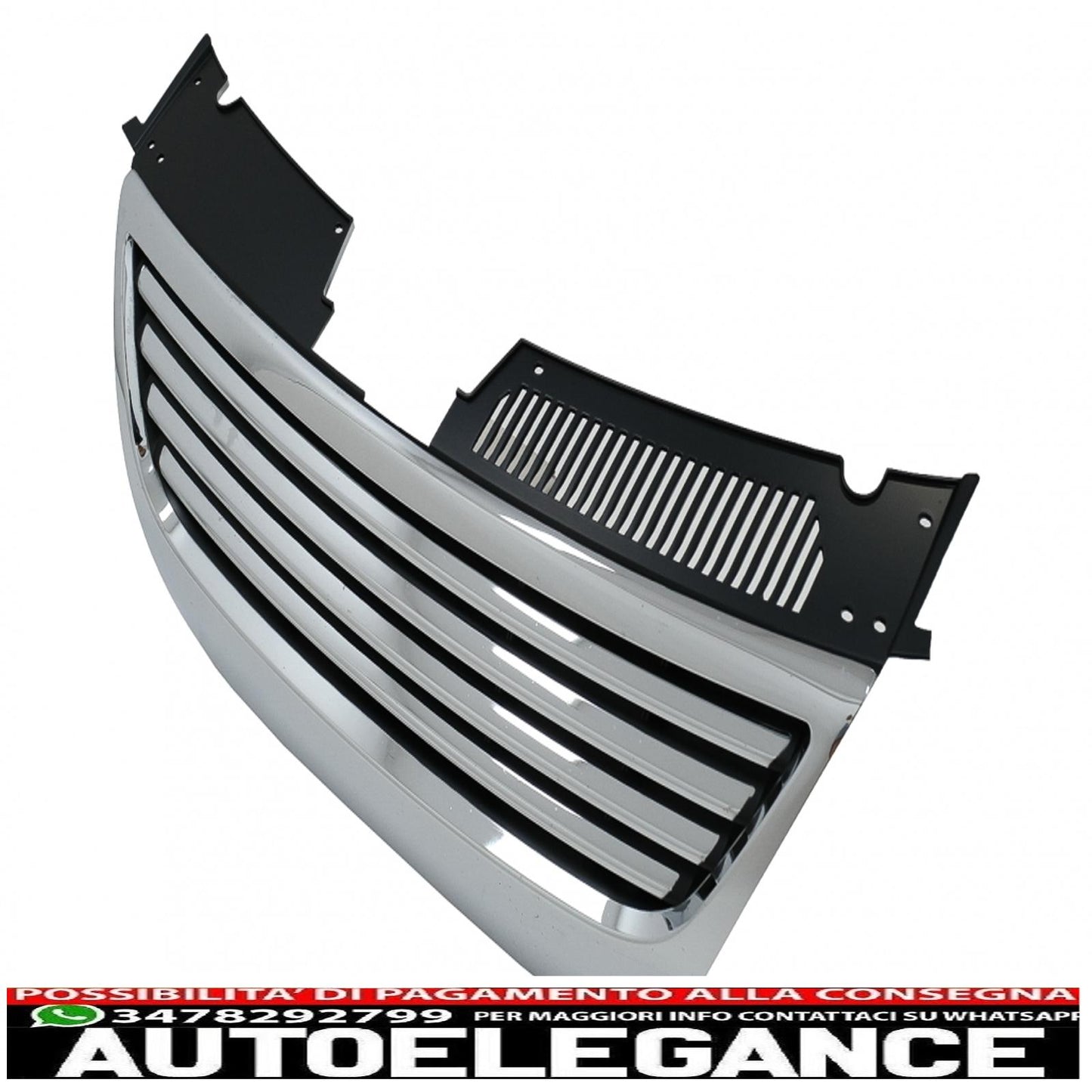 Griglia anteriore centrale senza badge adatta per vw passat b6 3c (2005-2010) cromata