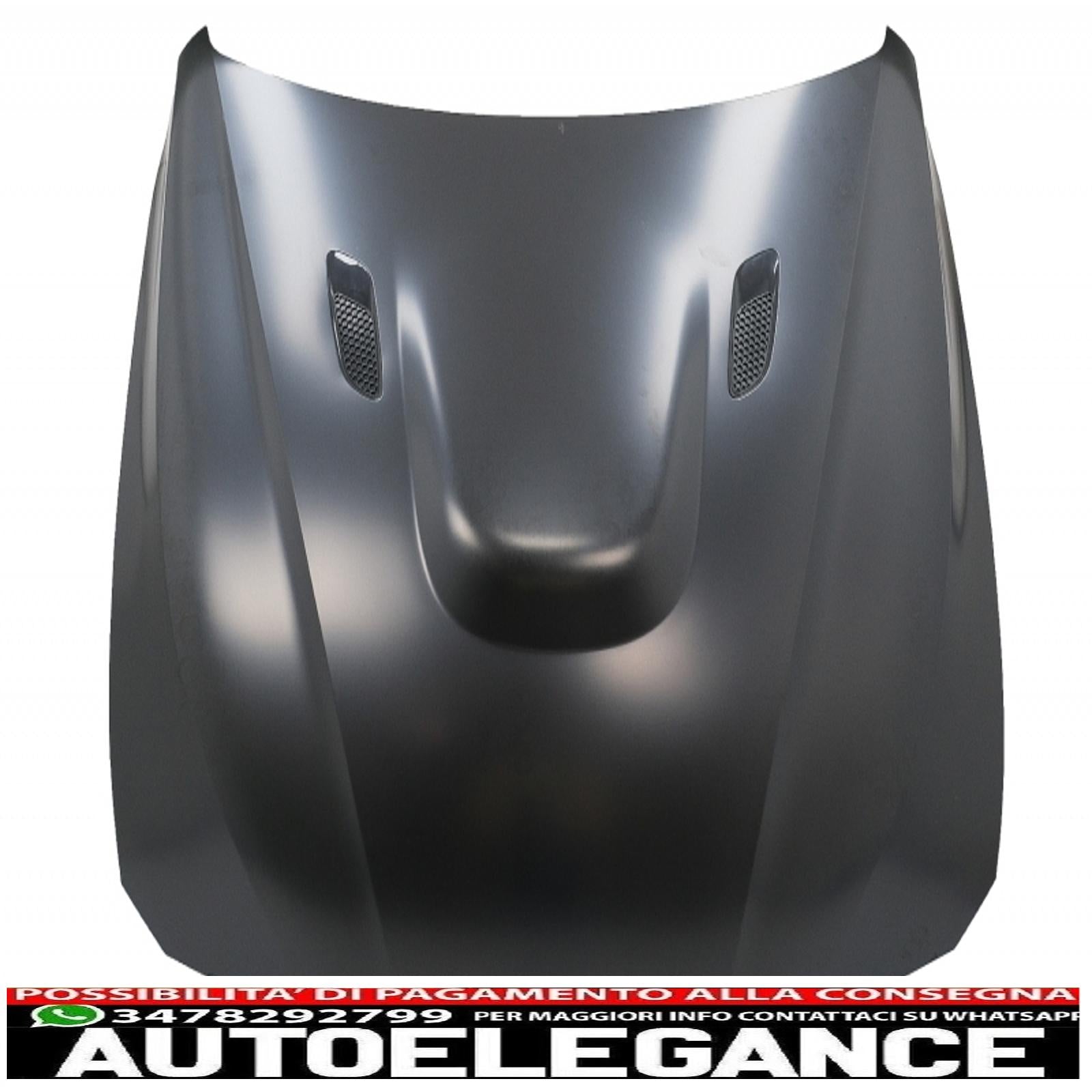 cofano cofano con parafanghi anteriori nero adatto a bmw serie 3 f30 f31 (2011-2019) m3 gts look AUTOELEGANCERICAMBI
