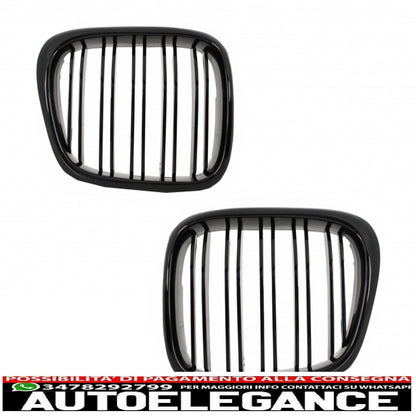 body kit suitable for bmw 5 series e39 (1997-2003) double outlet m5 design with chrome fog lights and piano black central grilles