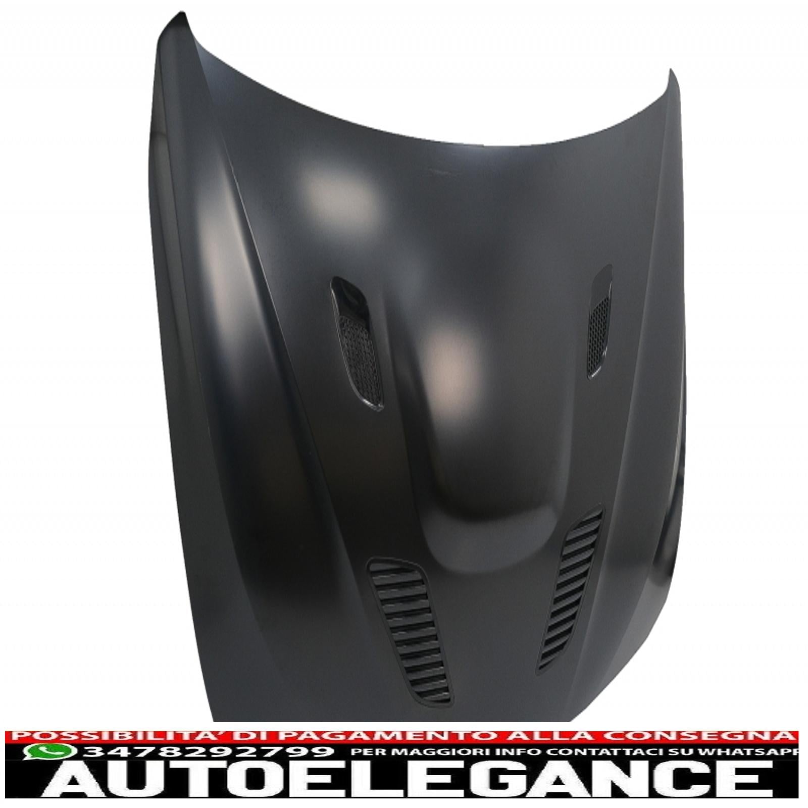 cofano cofano con parafanghi anteriori nero adatto a bmw serie 3 f30 f31 (2011-2019) m3 gts look AUTOELEGANCERICAMBI
