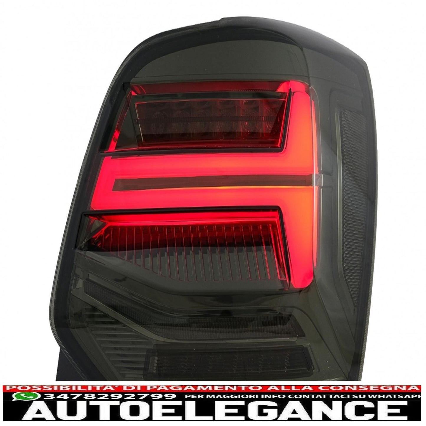 fanali posteriori full led adatti per vw polo 6r 6c 61 (2011-2017) luci di svolta dinamiche sequenziali vento look fumè