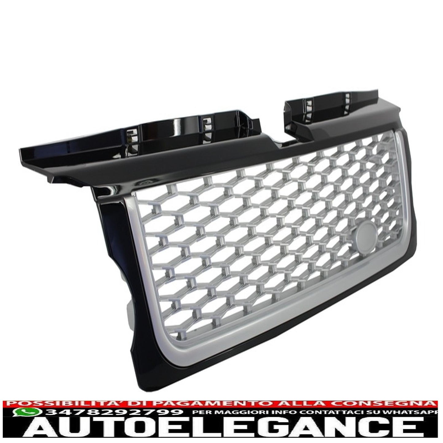 central grille and side vents group suitable for land rover sport l320 (2005-2008) autobiography look black silver edition
