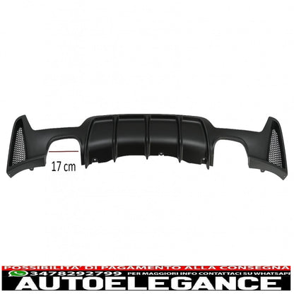diffusore paraurti posteriore adatto per bmw serie 4 f32 f33 f36 (2013-2019) coupe cabrio m design doppia doppia uscita
