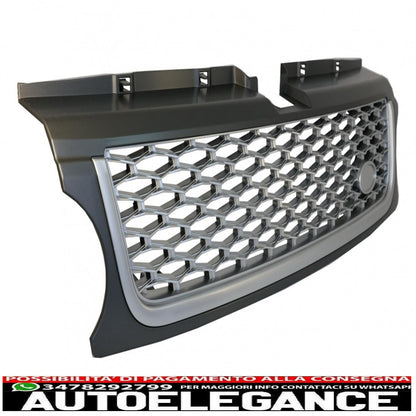 central grille and side air intakes group suitable for range rover sport facelift (2009-2013) l320 autobiography look full silver edition 