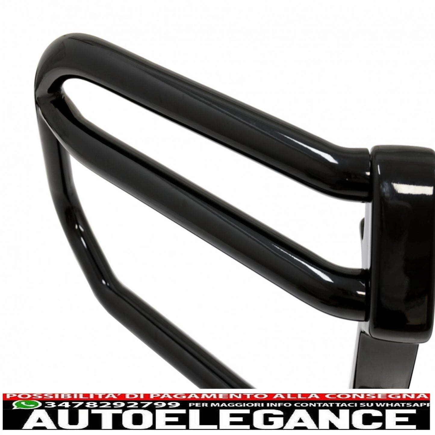 Bullbar protection suitable for mercedes g-class facelift w463 w464 g63 (2018-up) stainless steel piano black