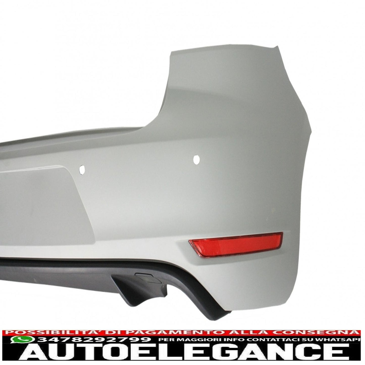 Rear bumper roof spoiler with led brake light suitable for vw golf 6 vi (2008-2012) and gti design exhaust system