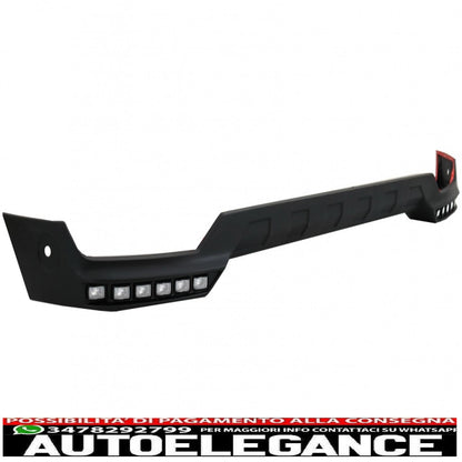 Front bumper spoiler led drl extension suitable for mercedes g class w463 (1989-2017) black design 