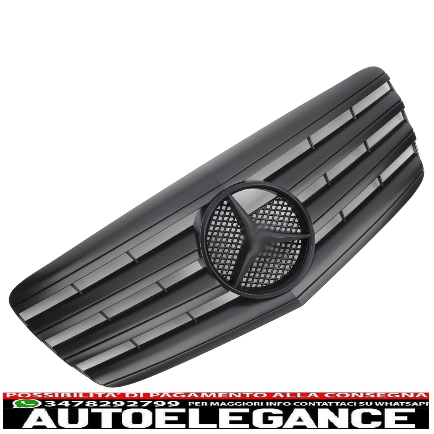 Griglia del radiatore sportiva per Mercedes W211 S211 E del 2006 nero opaco