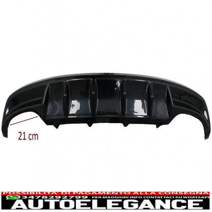 Diffusore d'aria mantovana paraurti posteriore adatto per skoda octavia iii 5e berlina station wagon (2013-2019) nero pianoforte