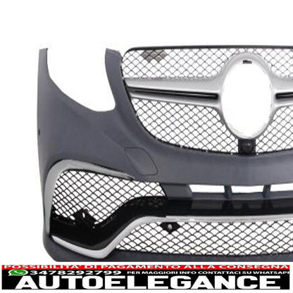 kit carrozzeria completo adatto per mercedes glc suv x253 (2015-07.2019) design glc63 con minigonne laterali