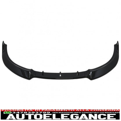 Front Bumper Spoiler Add-on Suitable for BMW 3 Series G20 G21 (2018-up) Sedan Touring Piano Black 