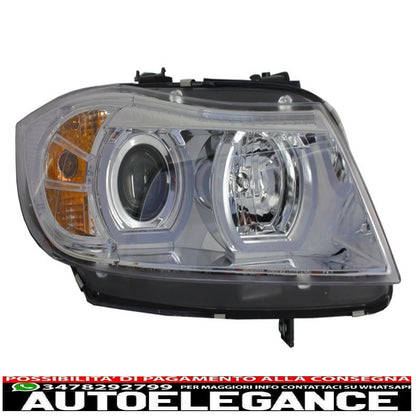 3d led angel eye headlights suitable for bmw e90 e91 (03.2005-08.2008) u-type chrome hidden 