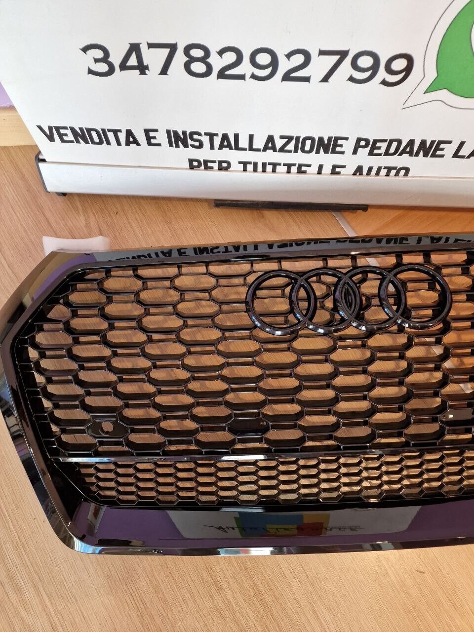 0945🤩GRIGLIA ADATTA PER AUDI Q5 FY 2017-2020 LOOK RSQ5 NERA🤩