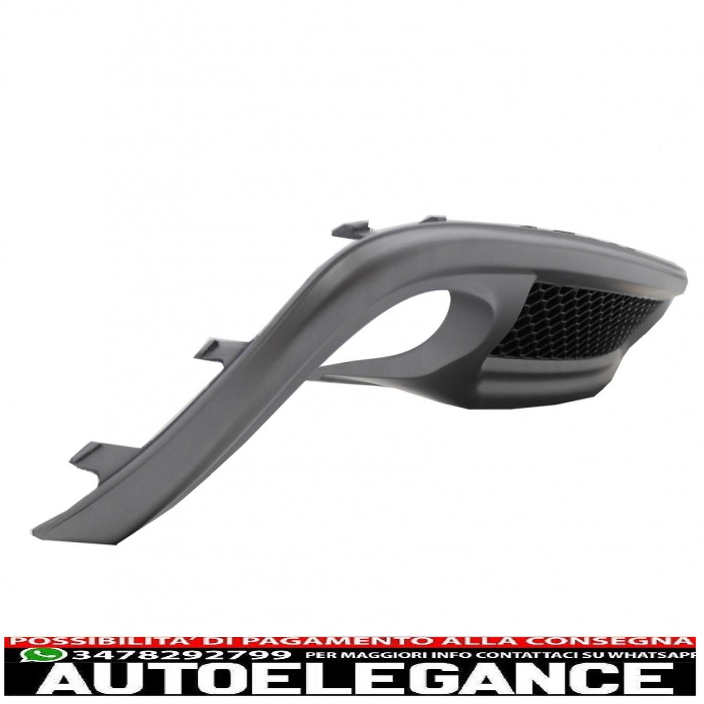 Diffusore d'aria con mantovana per paraurti posteriore adatto per audi a4 b8 facelift limousine avant (2012-2015) solo design s-line paraurti standard