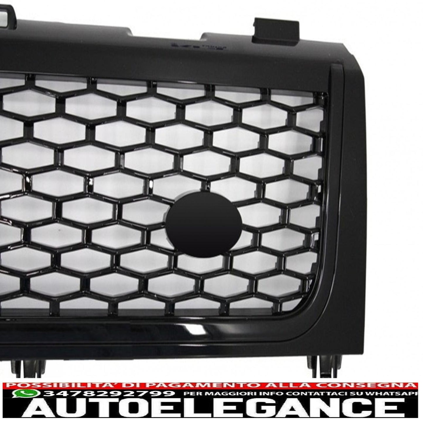 center grille suitable for land rover vogue iii l322 (2002-2005) all black autobiography supercharged edition