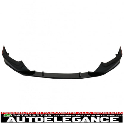 Front Bumper Spoiler Lip Fit For BMW 5 Series G30 Limousine G31 Touring (2017-2019) M Sport Design Piano Black 