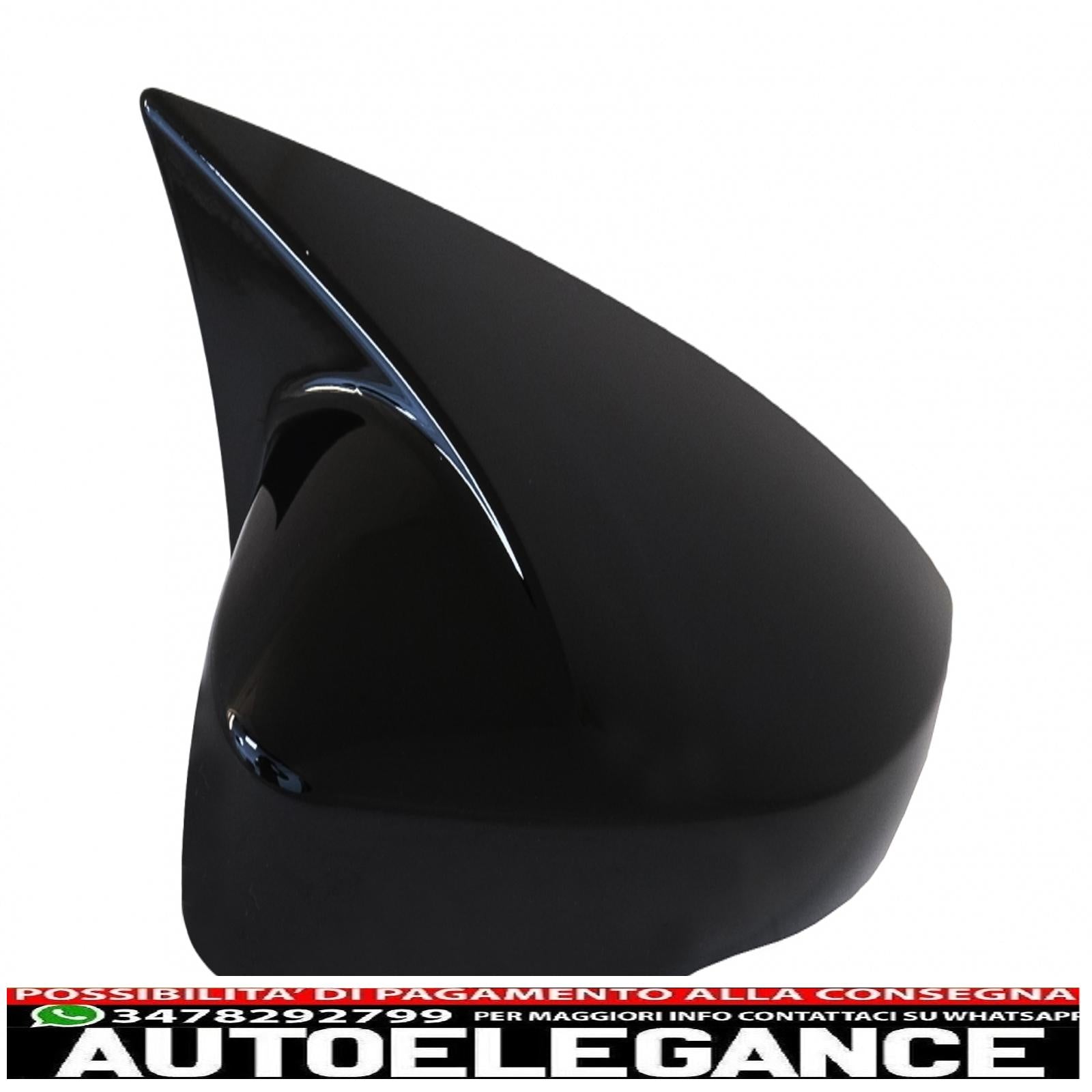 coperture specchietti adatte per vw polo 6r 6c mk5 (2009-2017) up! berlina (09.2016-2019) nero pianoforte AUTOELEGANCERICAMBI