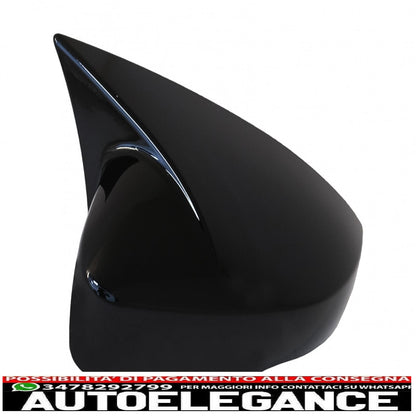 coperture specchietti adatte per vw polo 6r 6c mk5 (2009-2017) up! berlina (09.2016-2019) nero pianoforte AUTOELEGANCERICAMBI