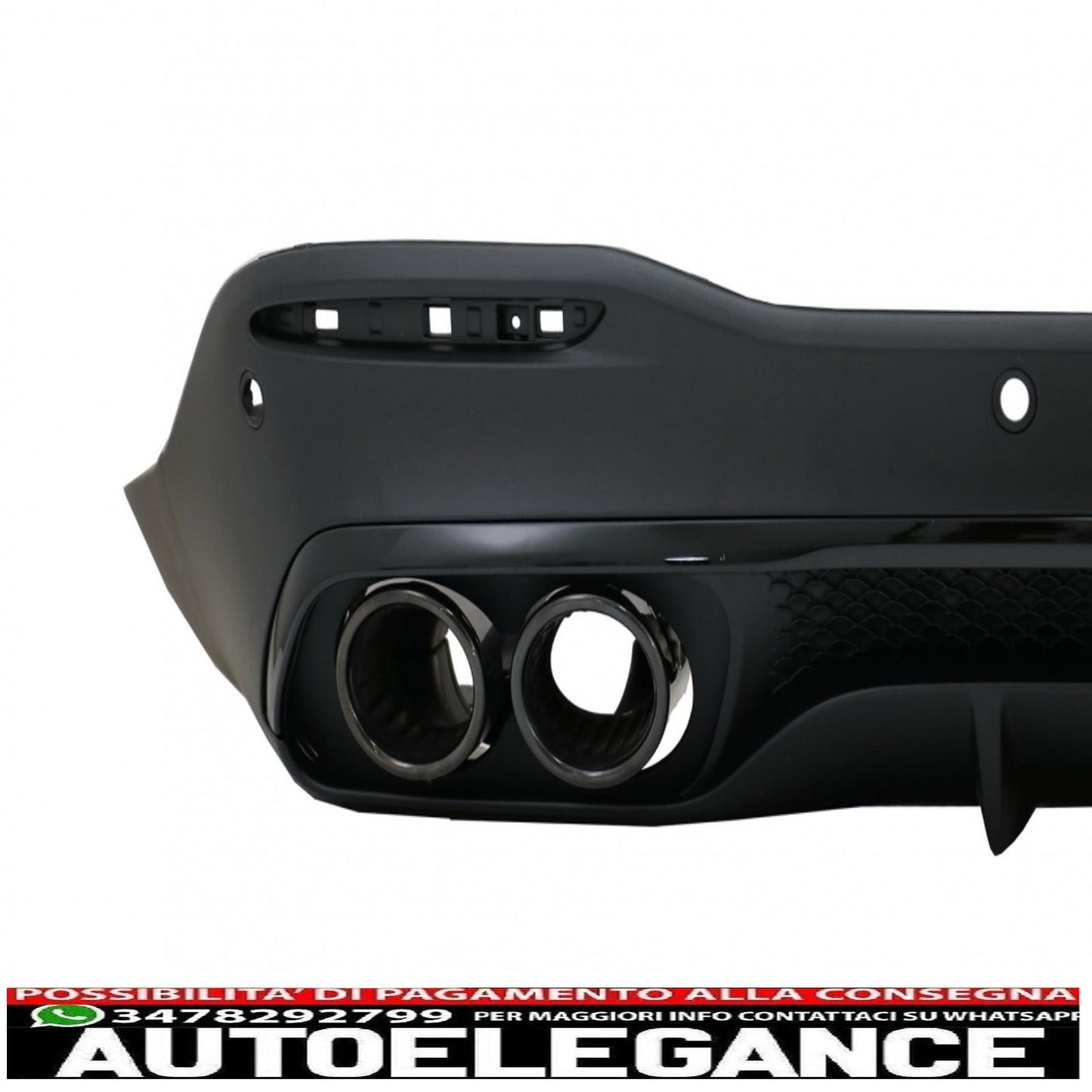 rear diffuser with black exhaust tips suitable for mercedes gle w167 suv v167 sport line (2019-up) gle53 design night package