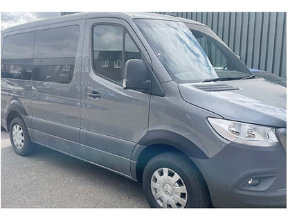 WIDENED MUDGUARDS SUITABLE FOR MERCEDES SPRINTER W907 2019+ MATT BLACK LOOK