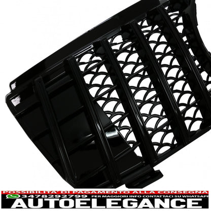 griglia anteriore centrale adatta per mercedes ml w164 (2005-2008) gt-r panamericana design nero pianoforte