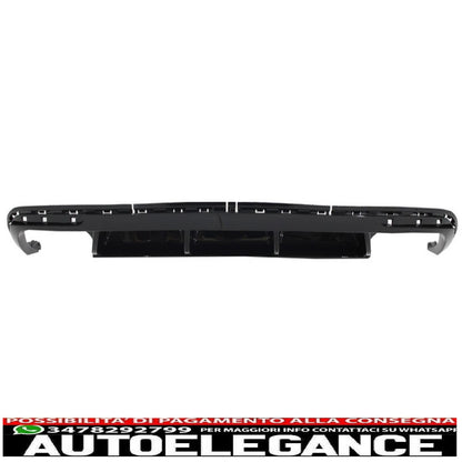 Rear bumper valance diffuser suitable for vw passat cc (2012-2017) r line design twin dual exhaust