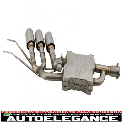 complete exhaust system suitable for mercedes g-class w463 (2009-2018) g500 g55 g63 g65 triple chrome exhaust tips with electronic valve