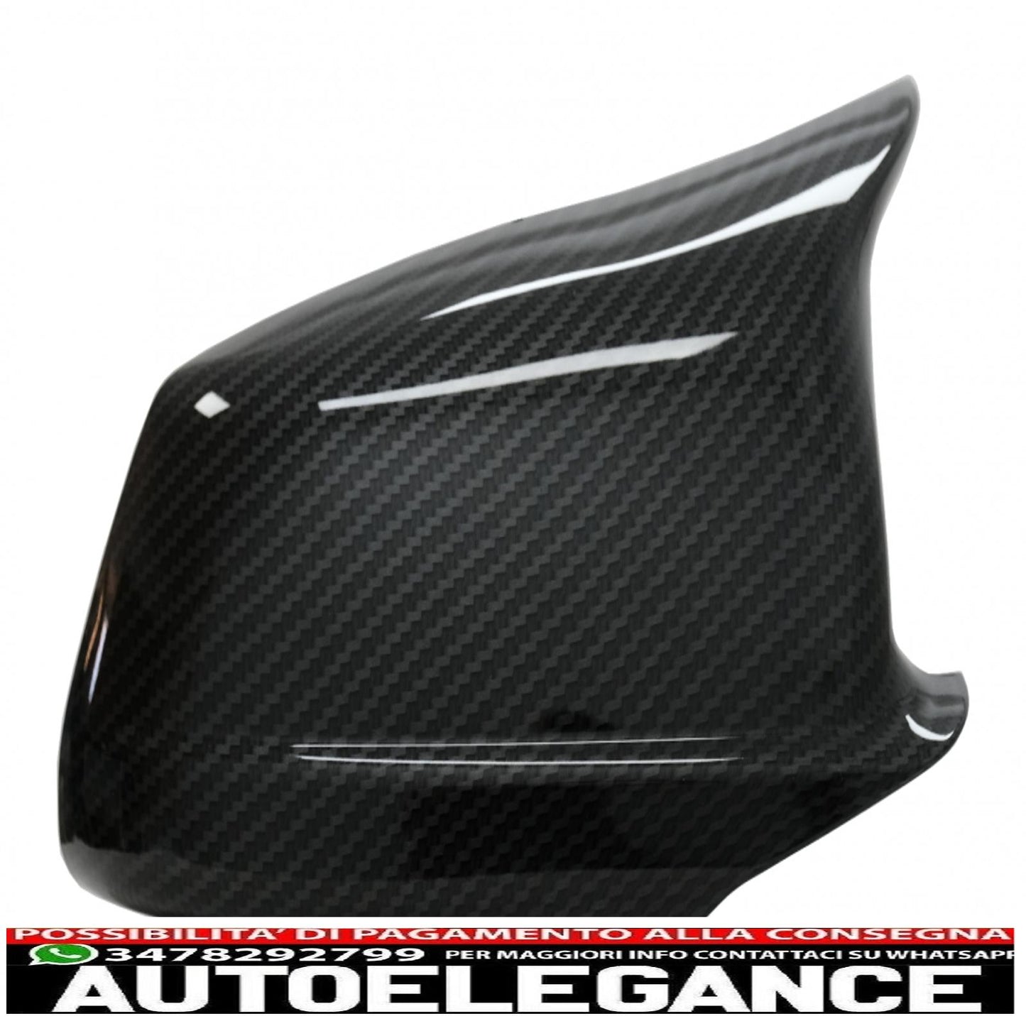 Calotte specchietti adatte per bmw serie 5 f10 f11 f18 non lci (07.2010-2013) carbon look m design AUTOELEGANCERICAMBI