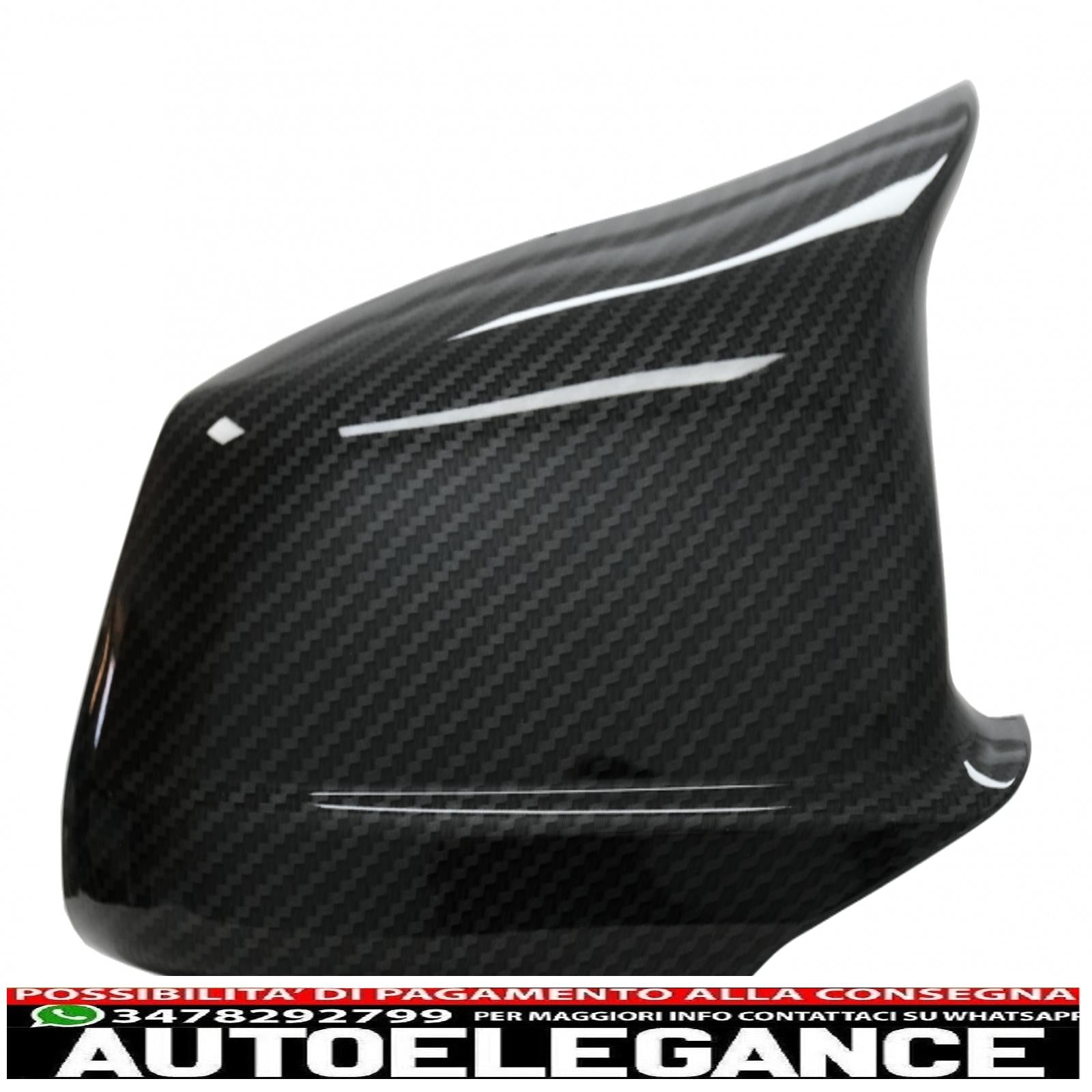 Calotte specchietti adatte per bmw serie 5 f10 f11 f18 non lci (07.2010-2013) carbon look m design AUTOELEGANCERICAMBI
