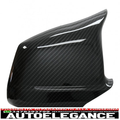 Calotte specchietti adatte per bmw serie 5 f10 f11 f18 non lci (07.2010-2013) carbon look m design AUTOELEGANCERICAMBI