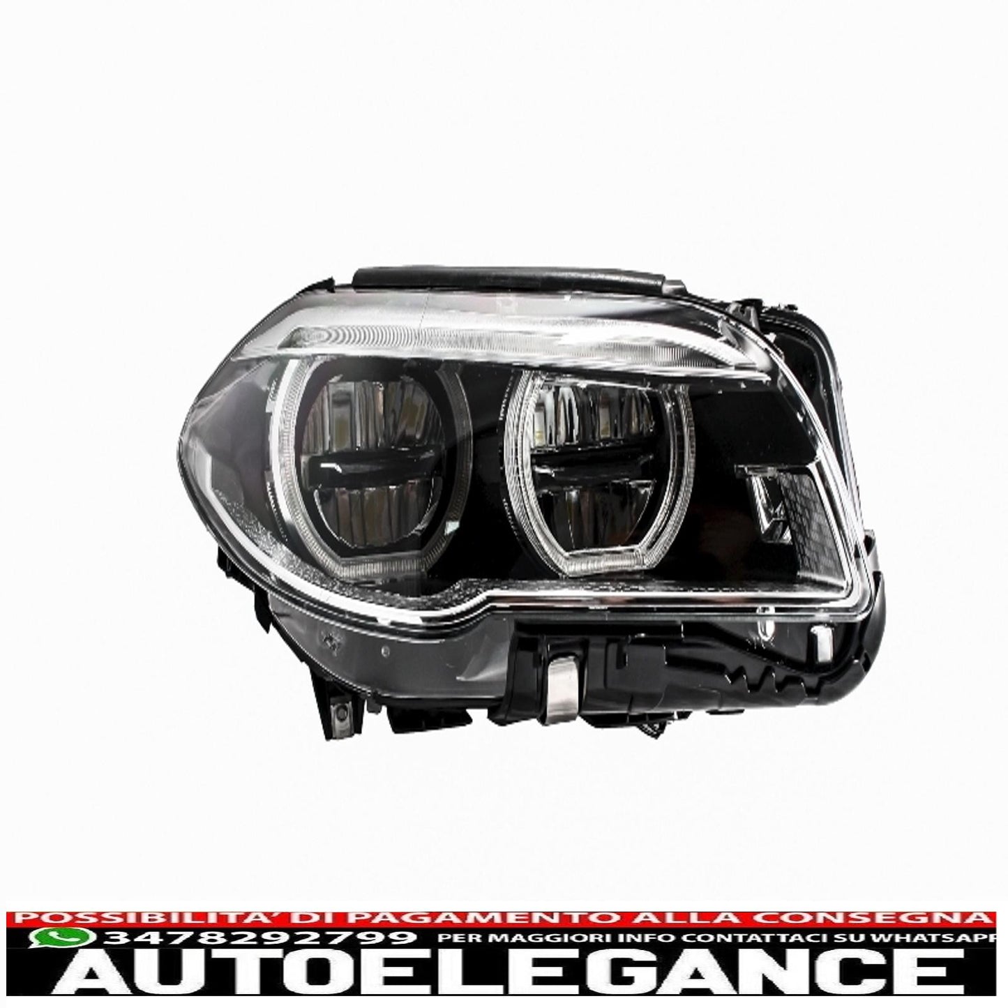 Fari angel eye full led adatti per bmw serie 5 f10 f11 lci (2014-2017)