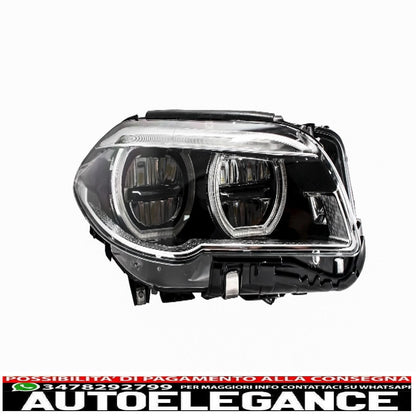 Fari angel eye full led adatti per bmw serie 5 f10 f11 lci (2014-2017)