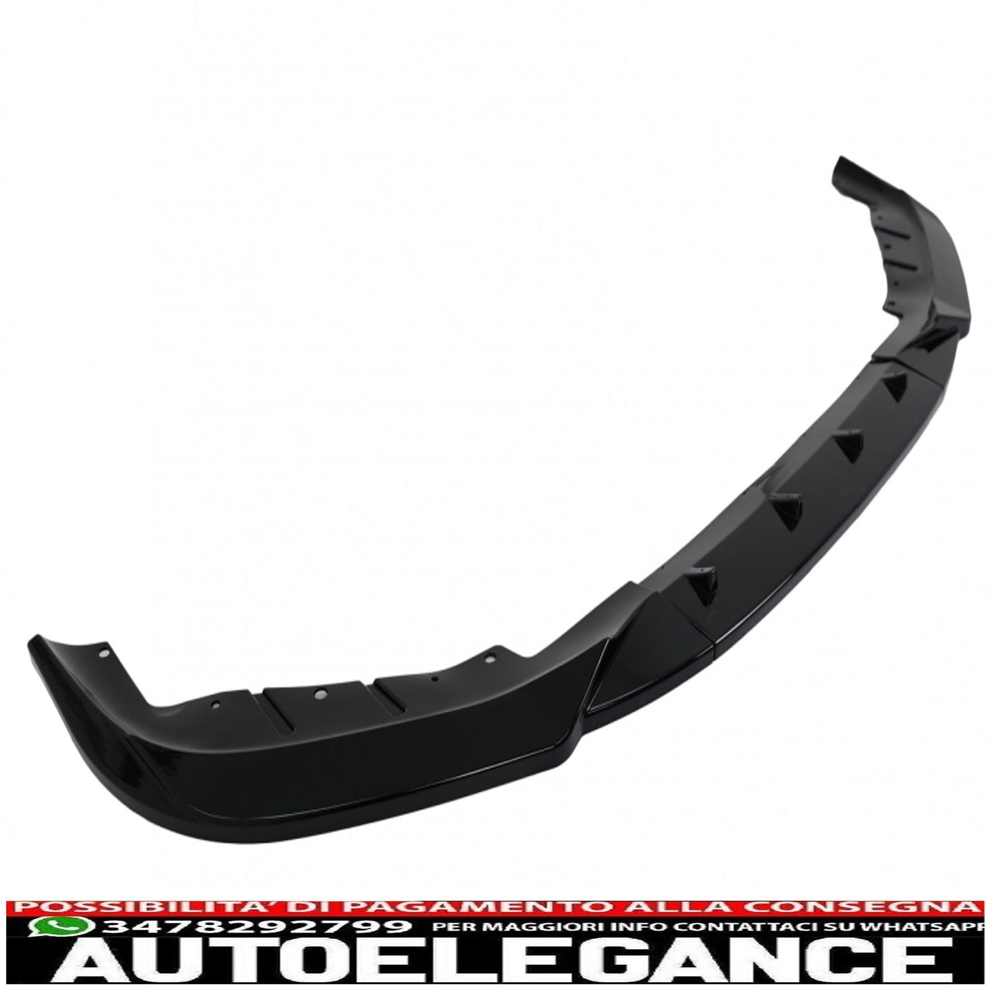 Front Bumper Spoiler Lip Fit For BMW 5 Series G30 Limousine G31 Touring (2017-2019) M Sport Design Piano Black 