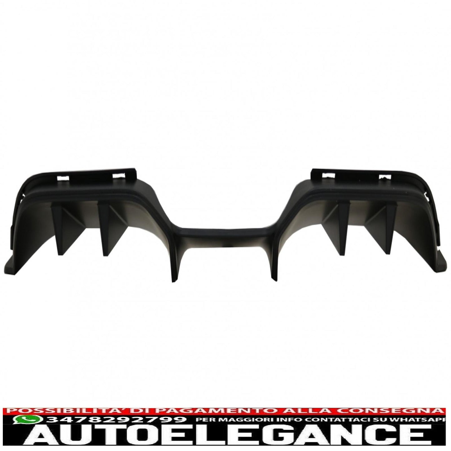 diffusore paraurti posteriore adatto per ford mustang mk6 vi sesta generazione (2015-2017) rtr design nero opaco
