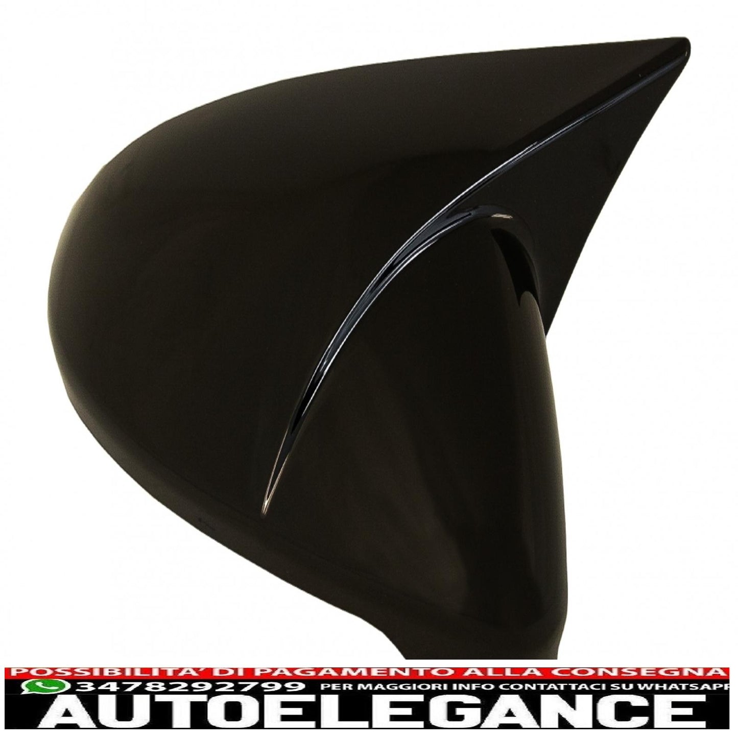 Copri specchietti adatti per vw golf vii 7 e 7.5 (2013-up) touran ii (2015-2016) golf alltrack (2014-2017) pianoforte nero AUTOELEGANCERICAMBI