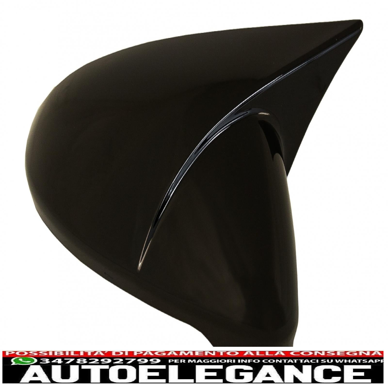Copri specchietti adatti per vw golf vii 7 e 7.5 (2013-up) touran ii (2015-2016) golf alltrack (2014-2017) pianoforte nero AUTOELEGANCERICAMBI