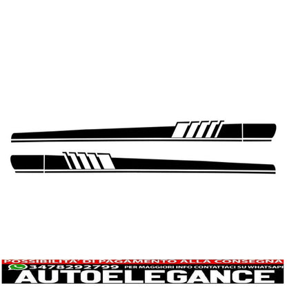 set adesivi decalcomanie laterali e parte superiore del cofano, portellone del tetto e specchio adesivo nero, adatto per mercedes c205 coupé a205 cabriolet (2014-2016) a45 design edition 1