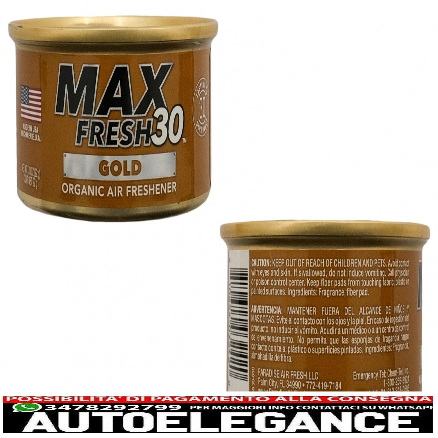 paradise air fresh deodorante biologico senza tappo lattina max fresh 30 6 lattine assortite