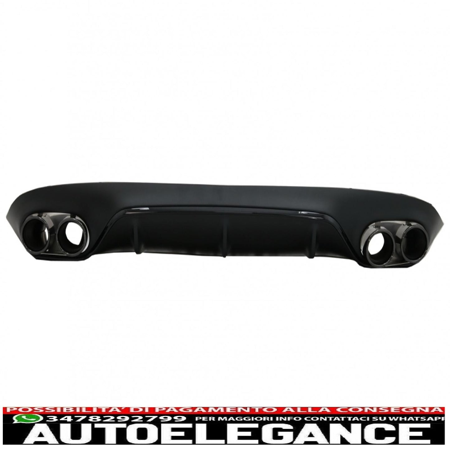 diffusore posteriore con terminali di scarico adatto per mercedes classe e c238 a238 amg sport line coupe cabrio (2016-2019) e53 design pacchetto notturno
