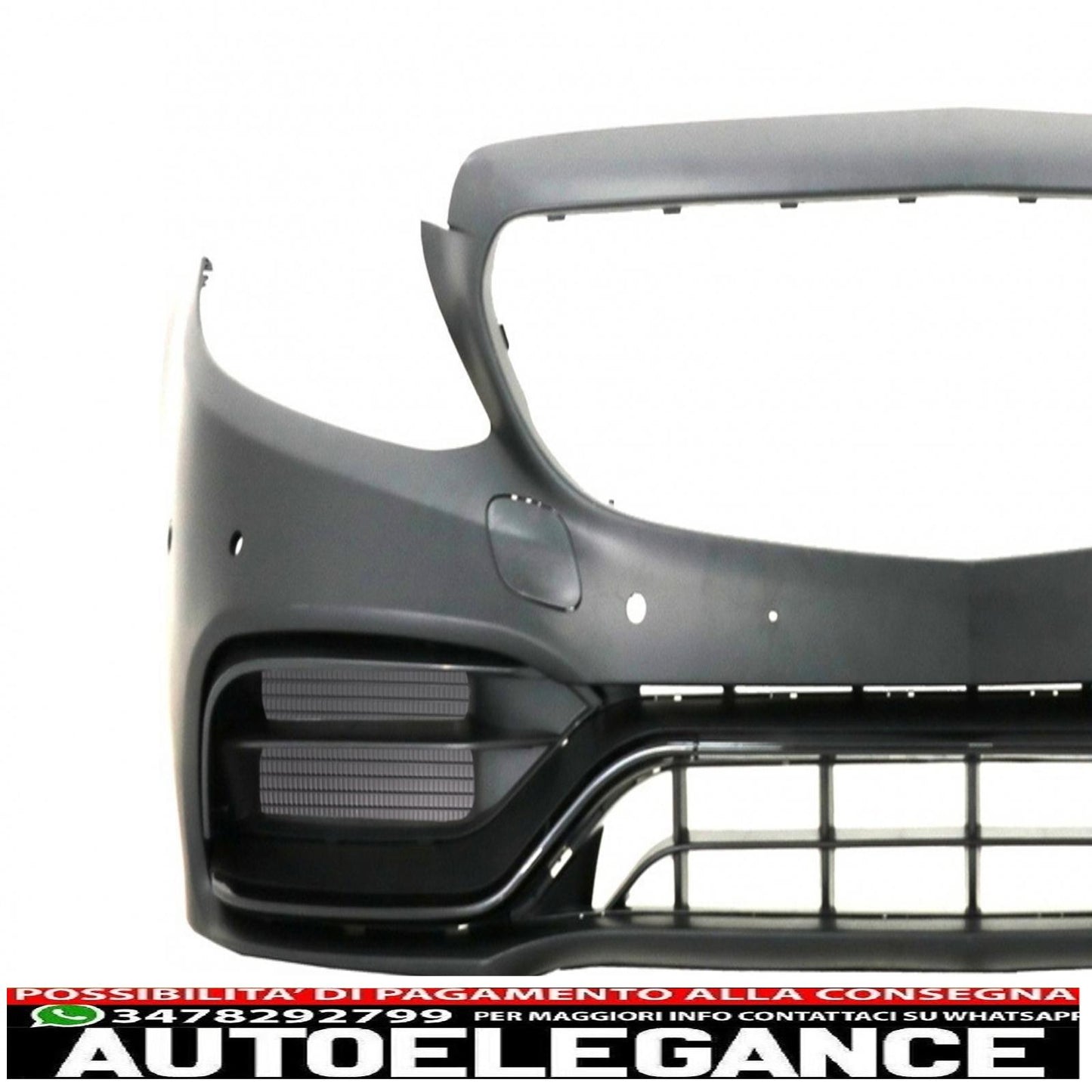 Paraurti anteriore con griglia nero adatto a mercedes classe c w205 s205 a205 c205 (2014-2018) design c63