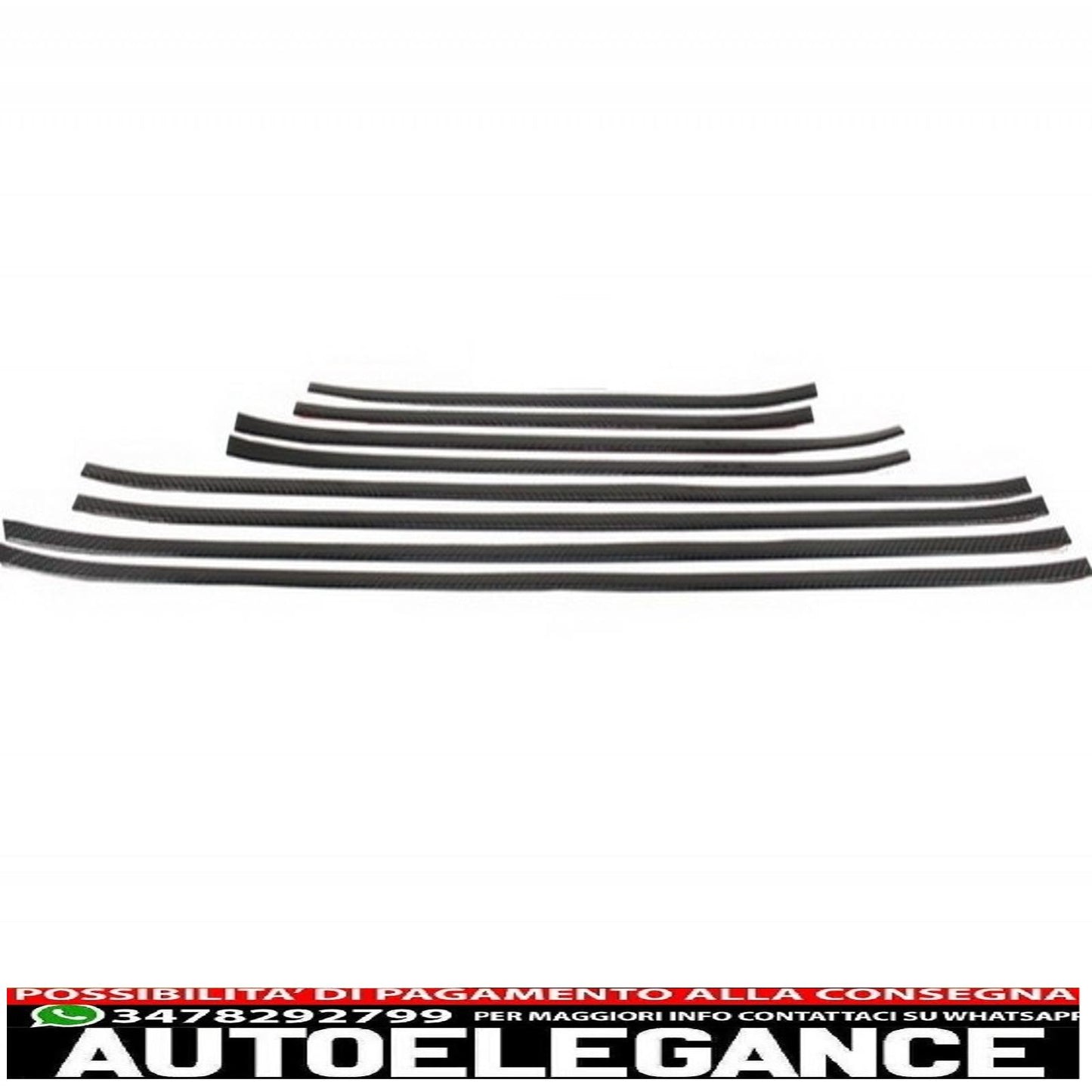 aggiungi sulle modanature delle porte strisce in carbonio con decalcomanie laterali adesivo in vinile nero opaco e gradini laterali adatto per mercedes classe g w463 (1989-2018) AUTOELEGANCERICAMBI