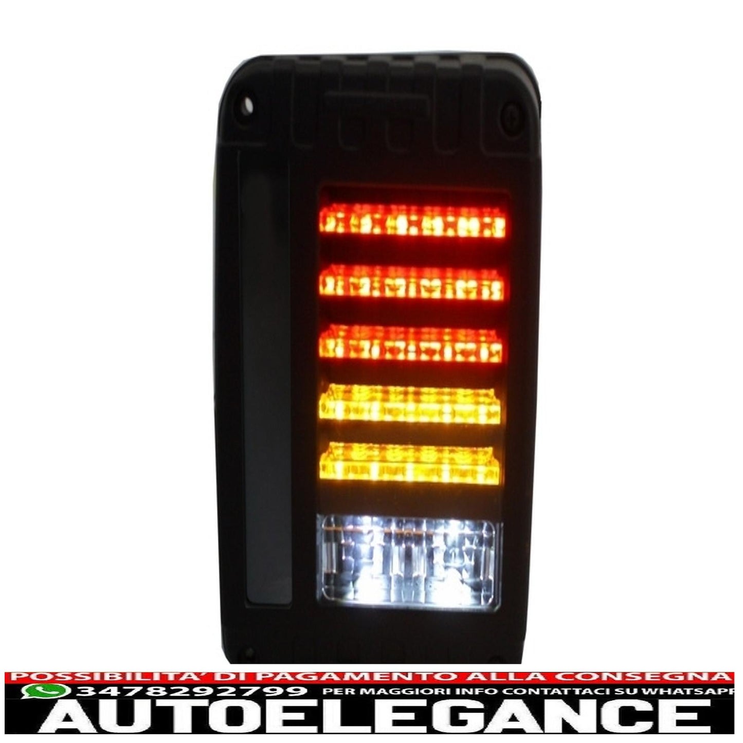 fanali posteriori full led adatti per jeep wrangler rubicon jk (2007-2017)