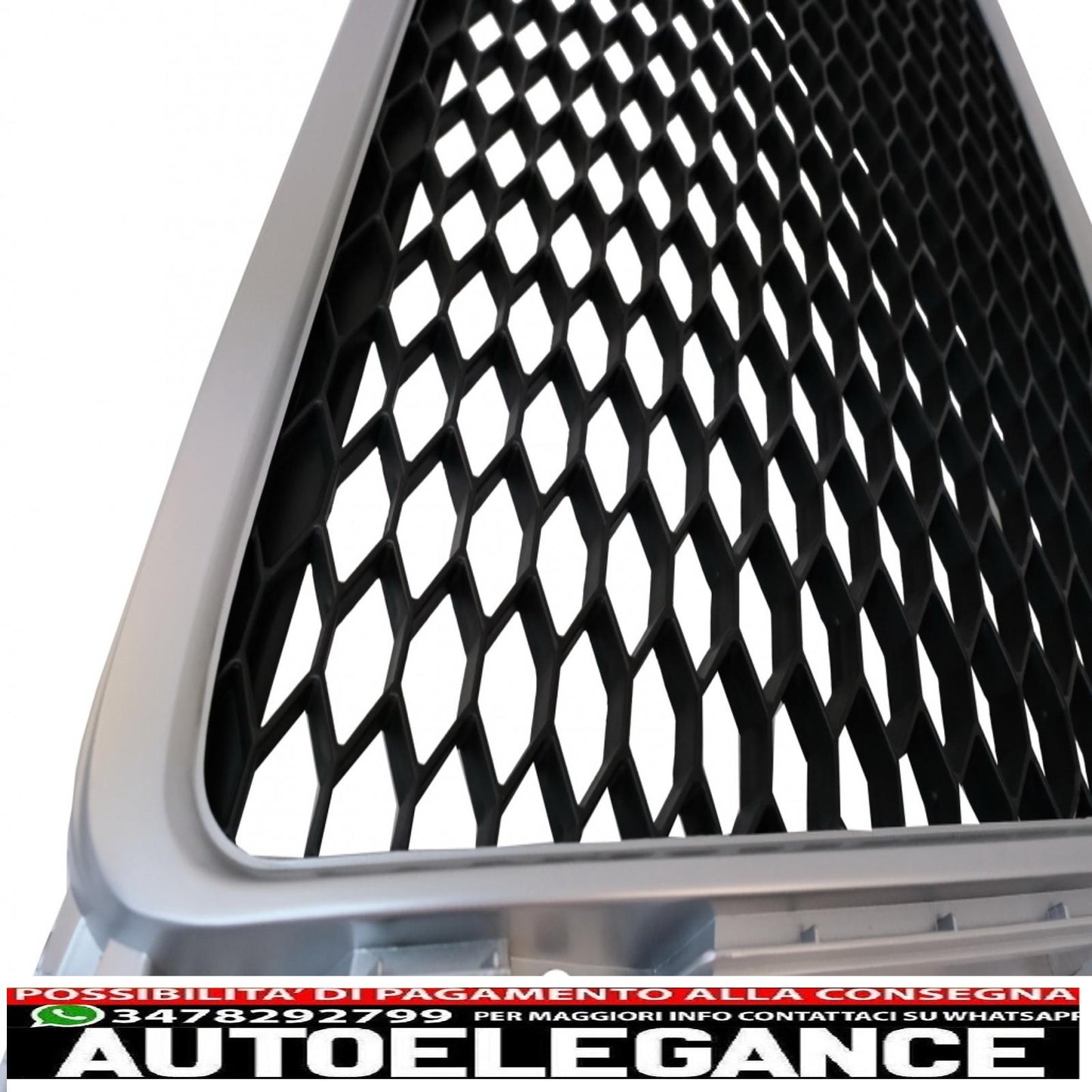 griglia anteriore senza badge adatta per audi a4 b8 (2007-2012) limousine avant rs design argento