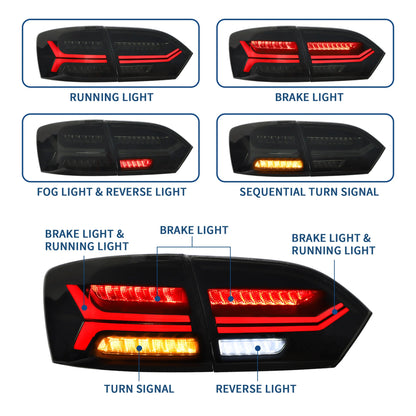 Fari con Demon Eye e luci posteriori per Volkswagen VW Jetta / Sagitar (NON GLI) 2012-2018