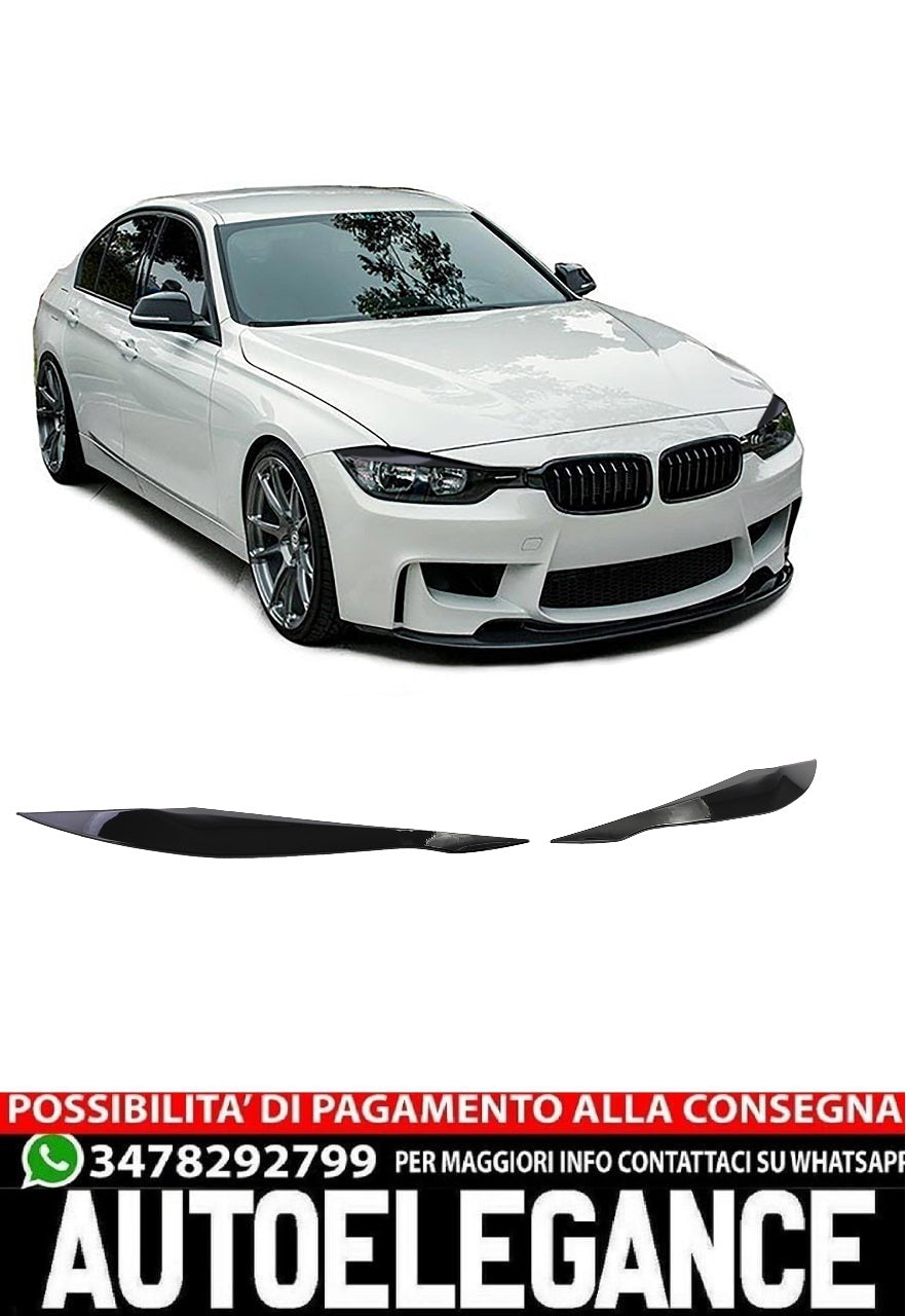 Coprifari Evil Eye Nero Lucido adatto per Serie 3 BMW F30 F31 11-19 AUTOELEGANCERICAMBI
