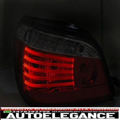 Fanali posteriori LED per BMW E60 07.03-07 ROSSO FUMO LED SEQ-mostra il titolo originaleTesto originaleLED Taillights For BMW E60 07.03-07 RED SMOKE LED SEQ